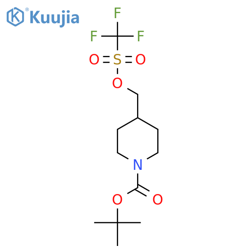 tert-Butyl 4-((((trifluoromethyl)sulfonyl)oxy)methyl)piperidine-1-carboxylate structure