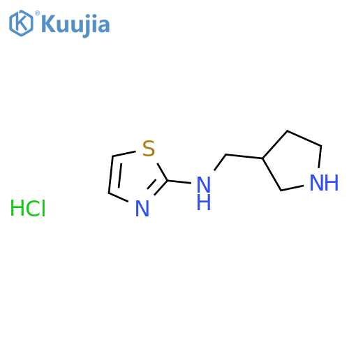 N-(Pyrrolidin-3-ylmethyl)thiazol-2-amine hydrochloride structure