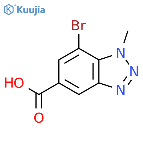 7-Bromo-1-methyl-1,2,3-benzotriazole-5-carboxylic acid structure