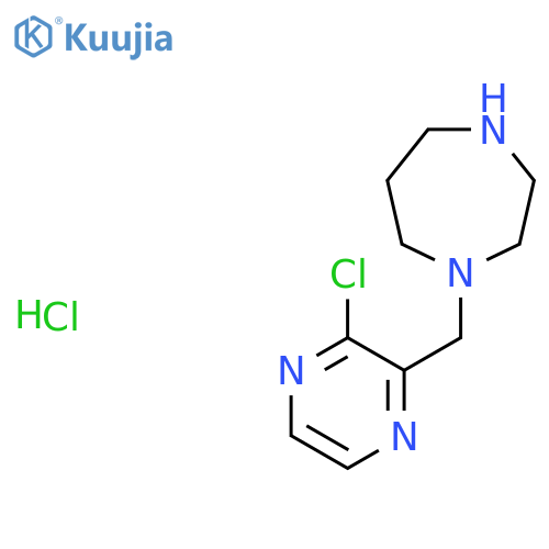 1-((3-Chloropyrazin-2-yl)methyl)-1,4-diazepane hydrochloride structure