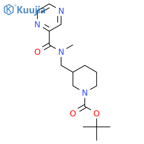 Tert-Butyl 3-((N-methylpyrazine-2-carboxamido)methyl)piperidine-1-carboxylate structure