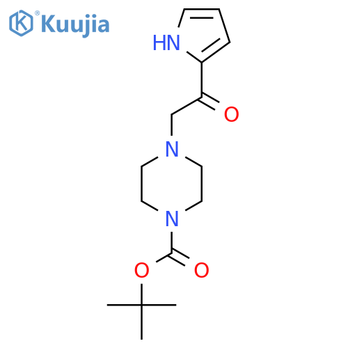 Tert-Butyl 4-(2-oxo-2-(1H-pyrrol-2-yl)ethyl)piperazine-1-carboxylate structure