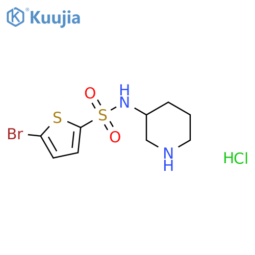 5-Bromo-N-(piperidin-3-yl)thiophene-2-sulfonamide hydrochloride structure