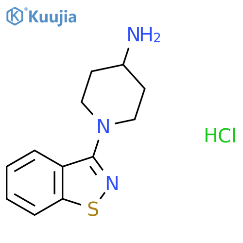 1-(1,2-benzothiazol-3-yl)piperidin-4-amine hydrochloride structure
