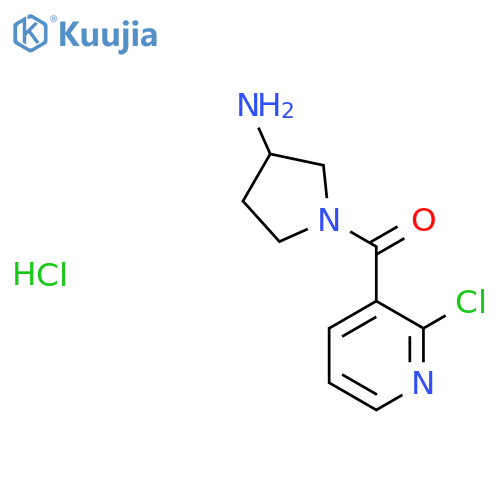 (3-Aminopyrrolidin-1-yl)(2-chloropyridin-3-yl)methanone hydrochloride structure