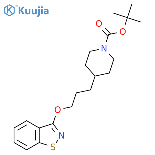 Tert-Butyl 4-(3-(benzo[d]isothiazol-3-yloxy)propyl)piperidine-1-carboxylate structure