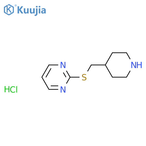 2-[(piperidin-4-ylmethyl)sulfanyl]pyrimidine hydrochloride structure