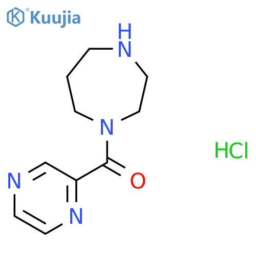 (1,4-Diazepan-1-yl)(pyrazin-2-yl)methanone hydrochloride structure