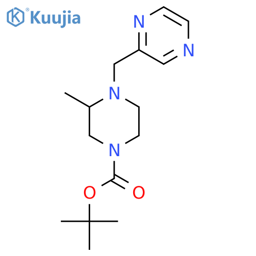 Tert-Butyl 3-methyl-4-(pyrazin-2-ylmethyl)piperazine-1-carboxylate structure