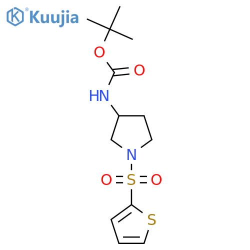 Tert-butyl (1-(thiophen-2-ylsulfonyl)pyrrolidin-3-yl)carbamate structure