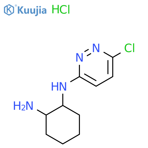 2-N-(6-Chloropyridazin-3-yl)cyclohexane-1,2-diamine;hydrochloride structure
