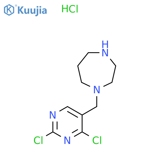 1-((2,4-Dichloropyrimidin-5-yl)methyl)-1,4-diazepane hydrochloride structure
