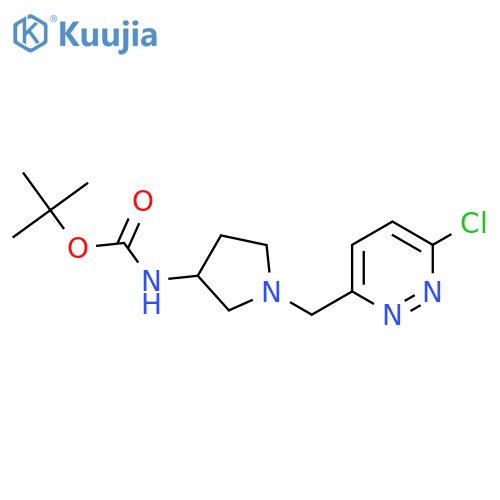 Tert-butyl (1-((6-chloropyridazin-3-yl)methyl)pyrrolidin-3-yl)carbamate structure