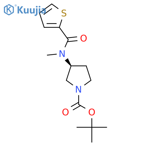 (S)-Tert-butyl 3-(N-methylthiophene-2-carboxamido)pyrrolidine-1-carboxylate structure