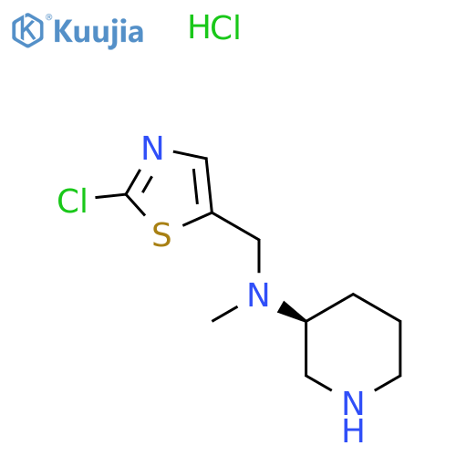 (3S)-N-[(2-Chloro-1,3-thiazol-5-yl)methyl]-N-methylpiperidin-3-amine;hydrochloride structure