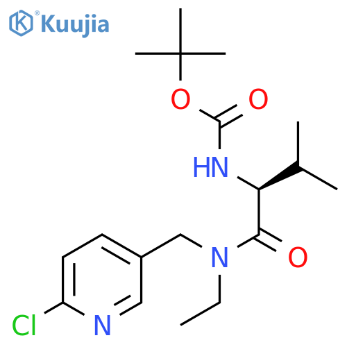 (S)-tert-Butyl (1-(((6-chloropyridin-3-yl)methyl)(ethyl)amino)-3-methyl-1-oxobutan-2-yl)carbamate structure