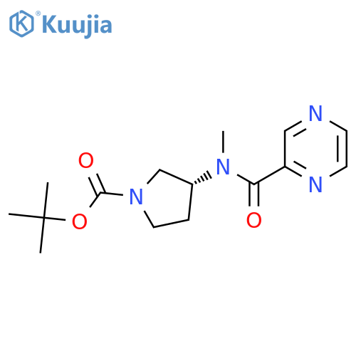 (R)-Tert-butyl 3-(N-methylpyrazine-2-carboxamido)pyrrolidine-1-carboxylate structure