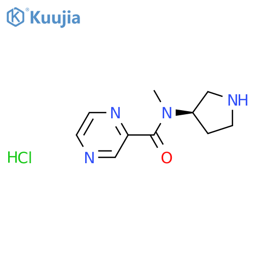 N-Methyl-N-[(3R)-pyrrolidin-3-yl]pyrazine-2-carboxamide;hydrochloride structure