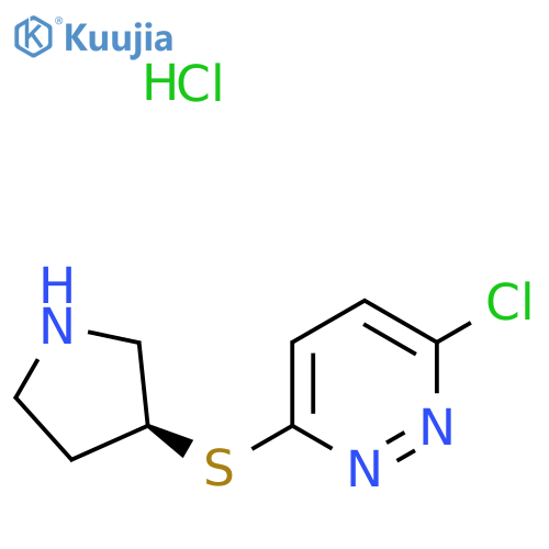 (S)-3-Chloro-6-(pyrrolidin-3-ylthio)pyridazine hydrochloride structure