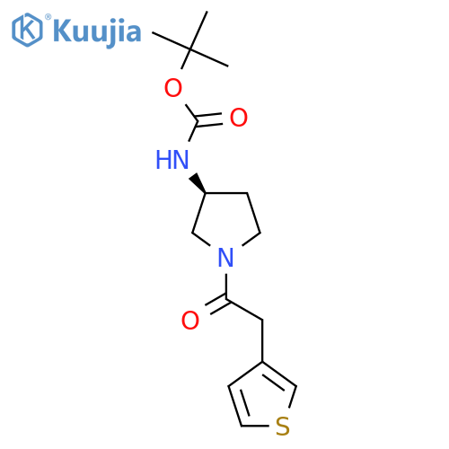 (S)-Tert-butyl (1-(2-(thiophen-3-yl)acetyl)pyrrolidin-3-yl)carbamate structure