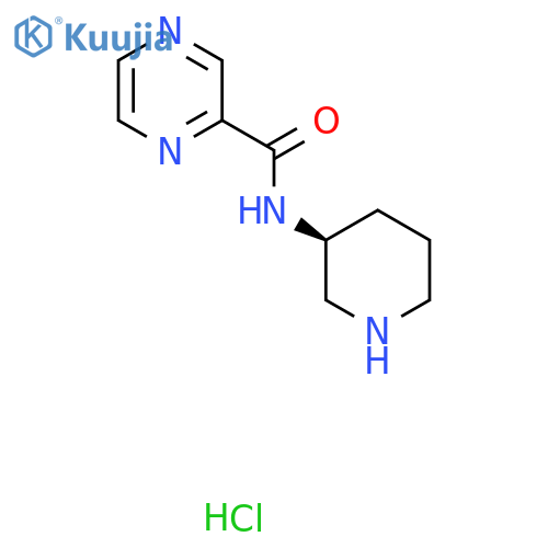 N-[(3S)-Piperidin-3-yl]pyrazine-2-carboxamide;hydrochloride structure