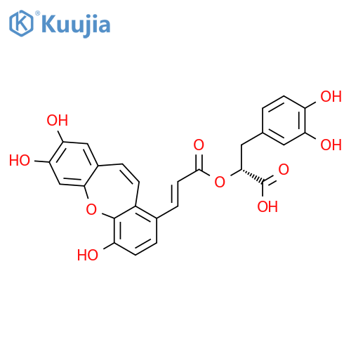 Benzenepropanoic acid,3,4-dihydroxy-a-[[(2E)-1-oxo-3-(4,7,8-trihydroxydibenz[b,f]oxepin-1-yl)-2-propen-1-yl]oxy]-,(aR)- structure