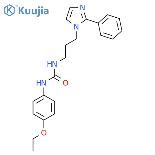1-(4-ethoxyphenyl)-3-3-(2-phenyl-1H-imidazol-1-yl)propylurea structure