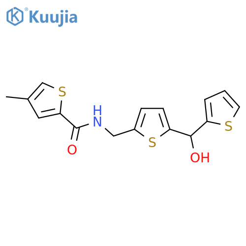 N-({5-hydroxy(thiophen-2-yl)methylthiophen-2-yl}methyl)-4-methylthiophene-2-carboxamide structure