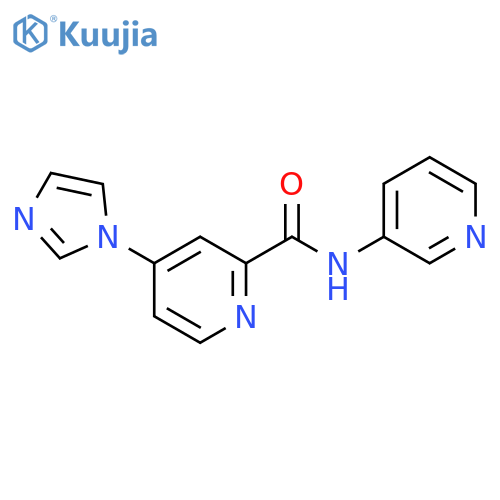 4-(1H-imidazol-1-yl)-N-(pyridin-3-yl)pyridine-2-carboxamide structure
