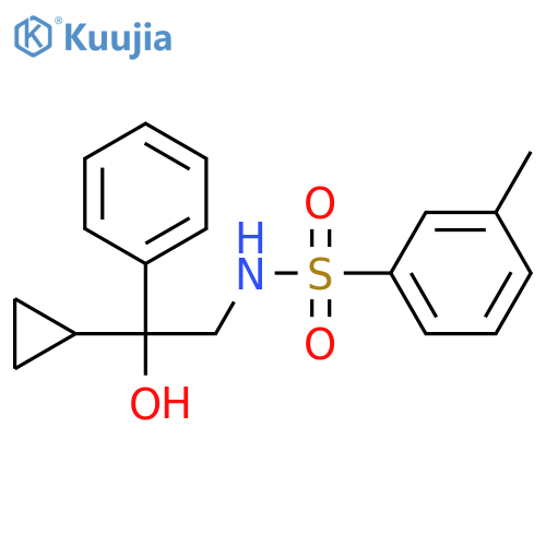 N-(2-cyclopropyl-2-hydroxy-2-phenylethyl)-3-methylbenzene-1-sulfonamide structure