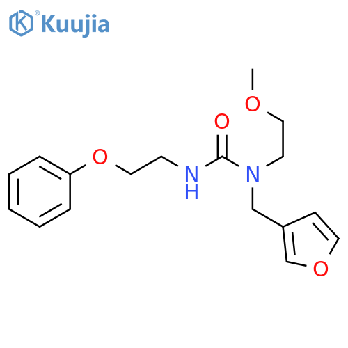 3-(furan-3-yl)methyl-3-(2-methoxyethyl)-1-(2-phenoxyethyl)urea structure