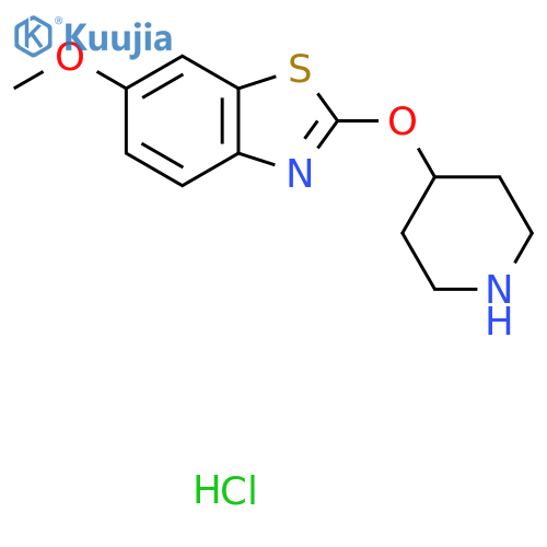 6-methoxy-2-(piperidin-4-yloxy)-1,3-benzothiazole hydrochloride structure