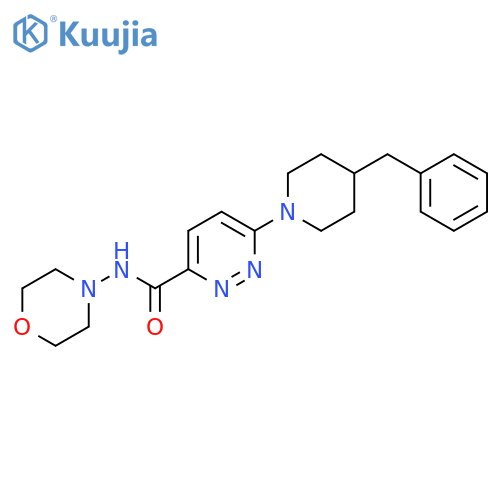 6-(4-benzylpiperidin-1-yl)-N-(morpholin-4-yl)pyridazine-3-carboxamide structure