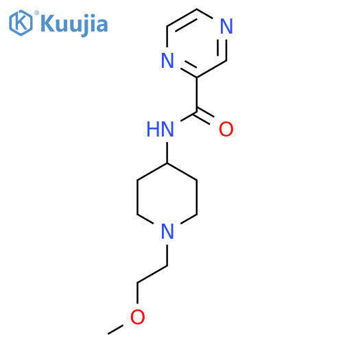 N-1-(2-methoxyethyl)piperidin-4-ylpyrazine-2-carboxamide structure