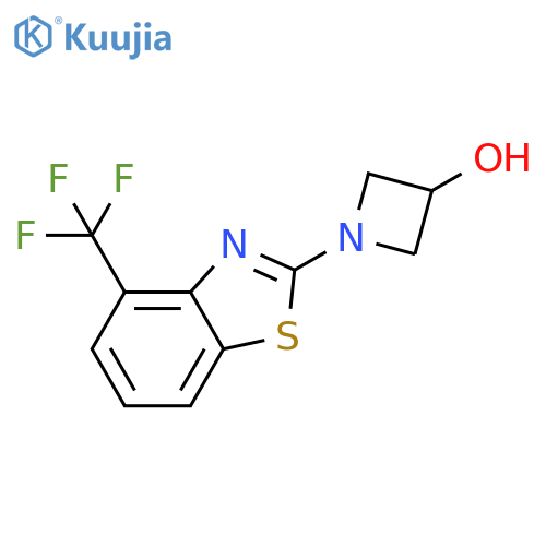 1-[4-(trifluoromethyl)-1,3-benzothiazol-2-yl]azetidin-3-ol structure