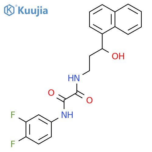 N'-(3,4-difluorophenyl)-N-3-hydroxy-3-(naphthalen-1-yl)propylethanediamide structure