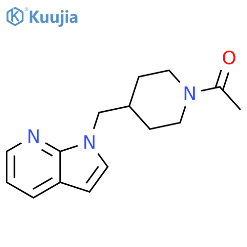 1-[4-({1H-pyrrolo[2,3-b]pyridin-1-yl}methyl)piperidin-1-yl]ethan-1-one structure