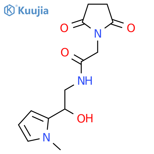 2-(2,5-dioxopyrrolidin-1-yl)-N-2-hydroxy-2-(1-methyl-1H-pyrrol-2-yl)ethylacetamide structure