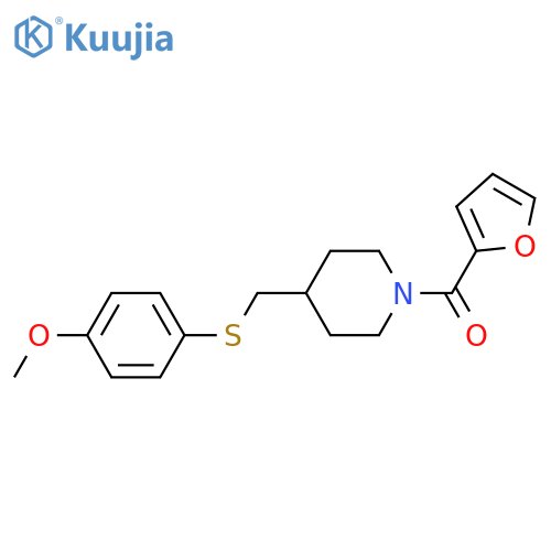 1-(furan-2-carbonyl)-4-{[(4-methoxyphenyl)sulfanyl]methyl}piperidine structure