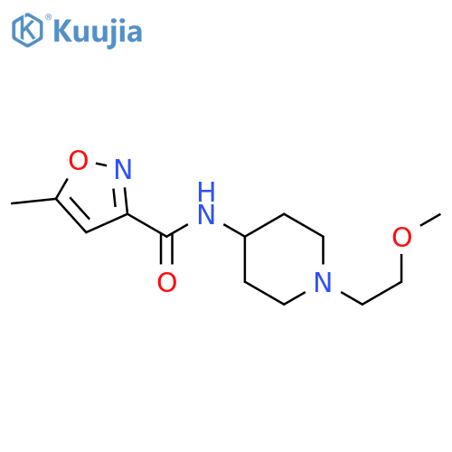 N-1-(2-methoxyethyl)piperidin-4-yl-5-methyl-1,2-oxazole-3-carboxamide structure