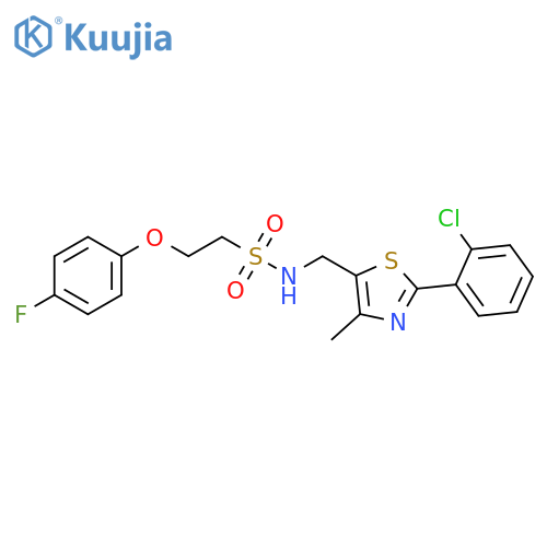 N-{[2-(2-chlorophenyl)-4-methyl-1,3-thiazol-5-yl]methyl}-2-(4-fluorophenoxy)ethane-1-sulfonamide structure