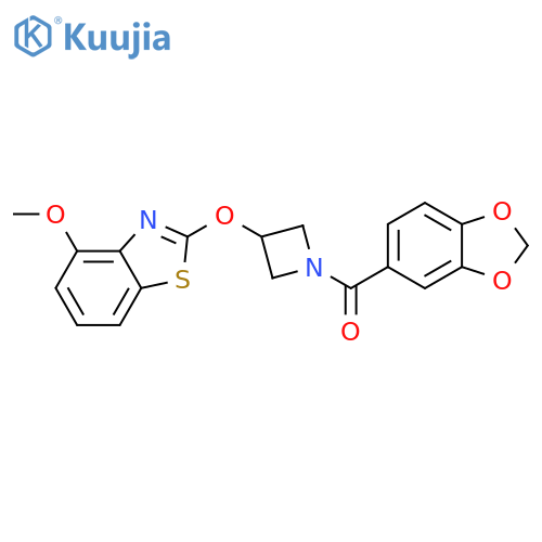 2-{[1-(2H-1,3-benzodioxole-5-carbonyl)azetidin-3-yl]oxy}-4-methoxy-1,3-benzothiazole structure