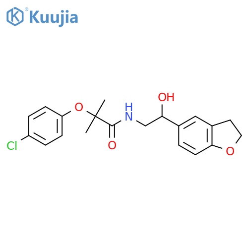 2-(4-chlorophenoxy)-N-2-(2,3-dihydro-1-benzofuran-5-yl)-2-hydroxyethyl-2-methylpropanamide structure
