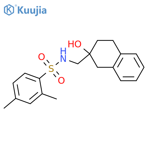 N-(2-hydroxy-1,2,3,4-tetrahydronaphthalen-2-yl)methyl-2,4-dimethylbenzene-1-sulfonamide structure