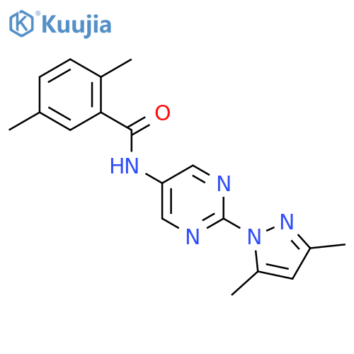 N-2-(3,5-dimethyl-1H-pyrazol-1-yl)pyrimidin-5-yl-2,5-dimethylbenzamide structure