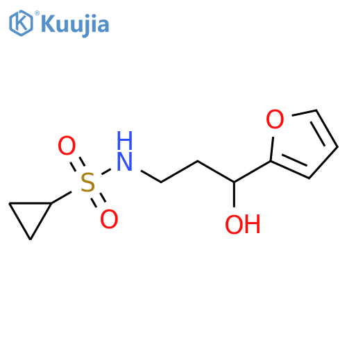 N-3-(furan-2-yl)-3-hydroxypropylcyclopropanesulfonamide structure