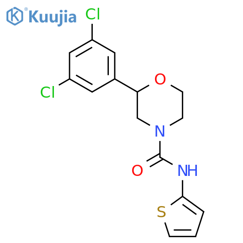 2-(3,5-dichlorophenyl)-N-(thiophen-2-yl)morpholine-4-carboxamide structure