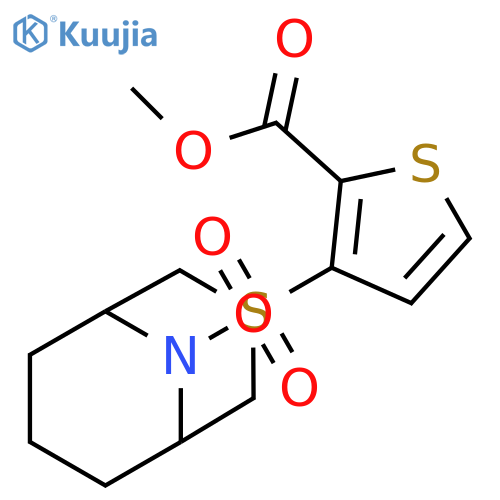 methyl 3-{3-oxa-9-azabicyclo[3.3.1]nonane-9-sulfonyl}thiophene-2-carboxylate structure