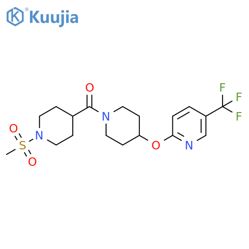 2-{[1-(1-methanesulfonylpiperidine-4-carbonyl)piperidin-4-yl]oxy}-5-(trifluoromethyl)pyridine structure