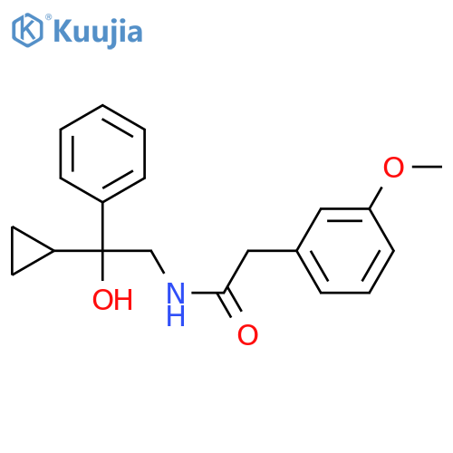 N-(2-cyclopropyl-2-hydroxy-2-phenylethyl)-2-(3-methoxyphenyl)acetamide structure